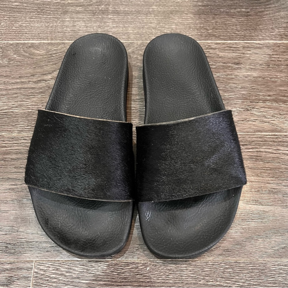 adidas Originals Pony hair Black Slide Sandals